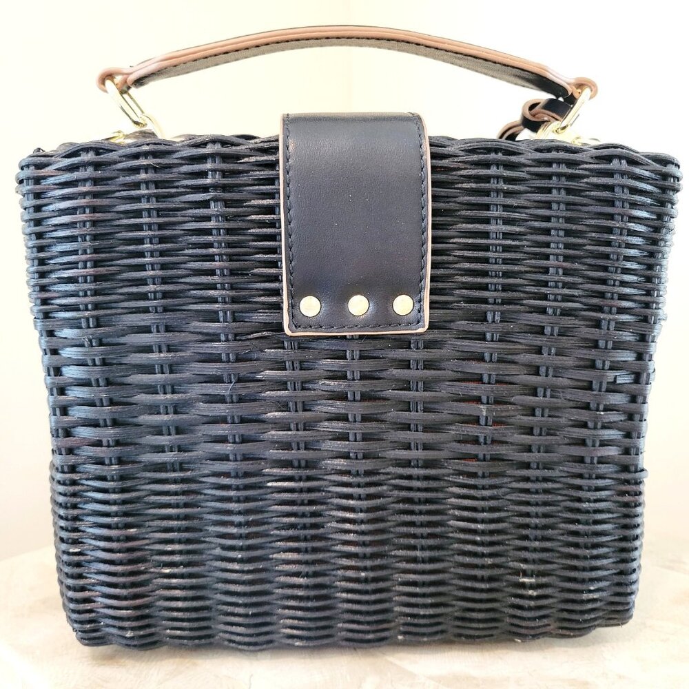 Spartina 449 Rattan Box Bag – Black – NWT - Picture 2 of 8
